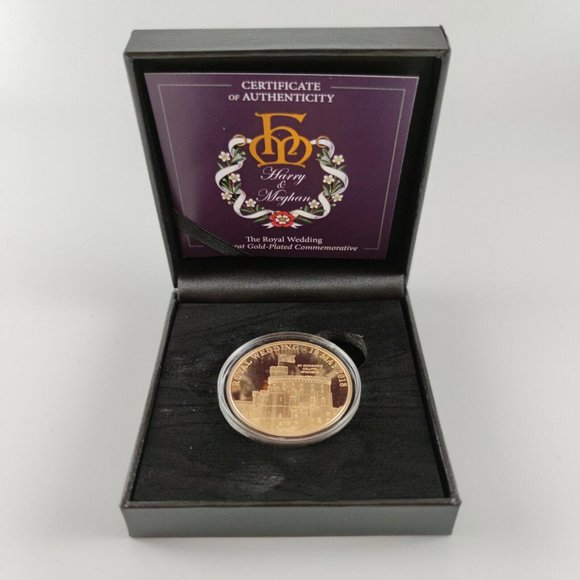 Other - Harry & Meghan Royal Wedding 24 Carat Gold-Plated Commemorative Proof Limited Ed